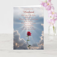Husband Sympathy Condolences Red Rose Poem