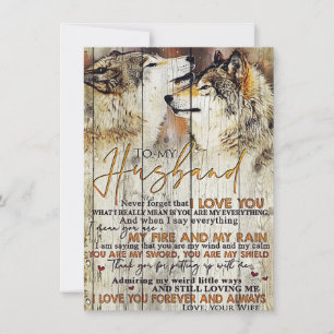 Husband To My Husband I Love You Invitation