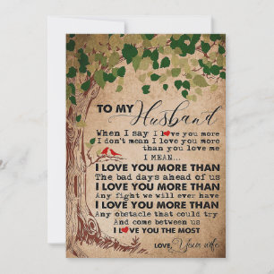Husband To My Husband I Love You More Holiday Card