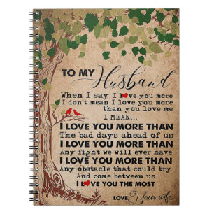 Husband To My Husband I Love You More Notebook
