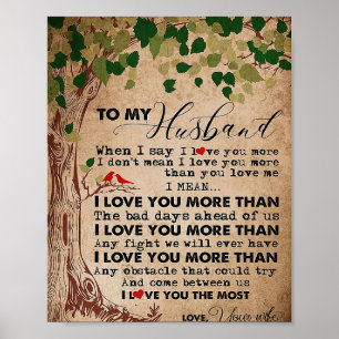 Husband To My Husband I Love You More Poster