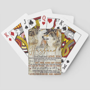 Husband To My Husband I Love You Playing Cards