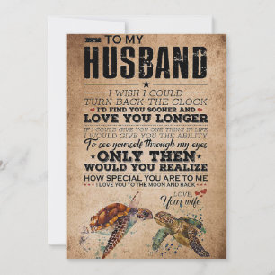 Husband To My Husband Love You Longer Thank You Card