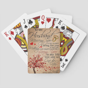 Husband To My Husband Missing You Playing Cards