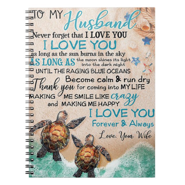 Husband To My Husband Turtle Notebook (Front)