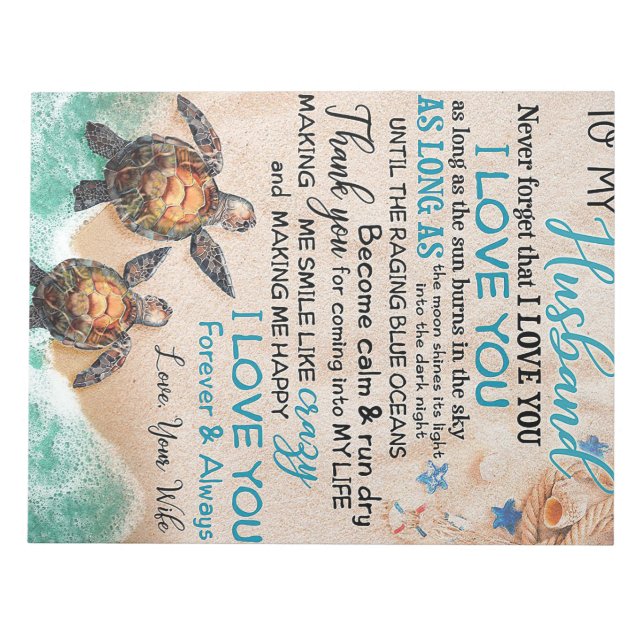 Husband To My Husband Turtle Notepad (Front)