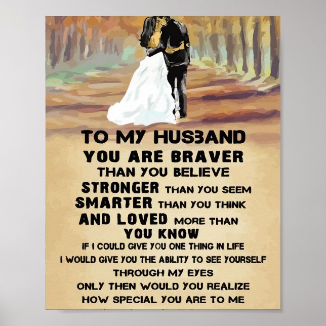 Husband To My Husband You Are Sunshine Poster (Front)