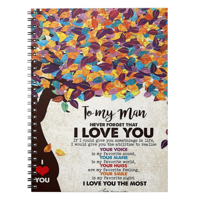 Husband To My Man I Love Husband Notebook (Front)