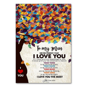 Husband To My Man I Love Husband Table Number