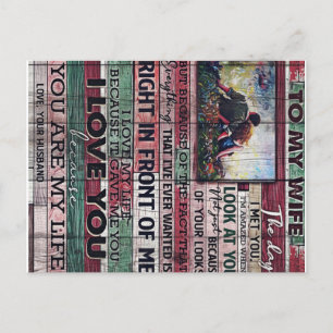 Husband To My Wife Letter Love Quotes Gift Announcement Postcard