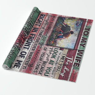 Husband To My Wife Letter Love Quotes Gift Wrapping Paper