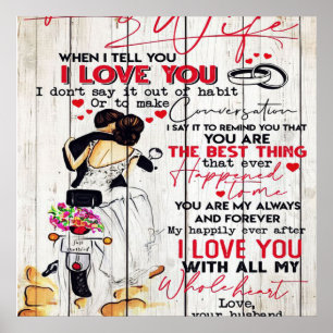 Husband To My Wife Letter   Lovely Present   Poster