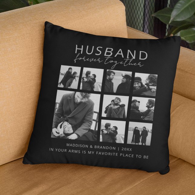 Husband Together Forever Photo Collage Cushion (Creator Uploaded)