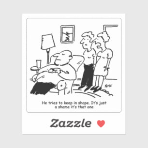 Husband Tries to Keep in Shape Cartoon.