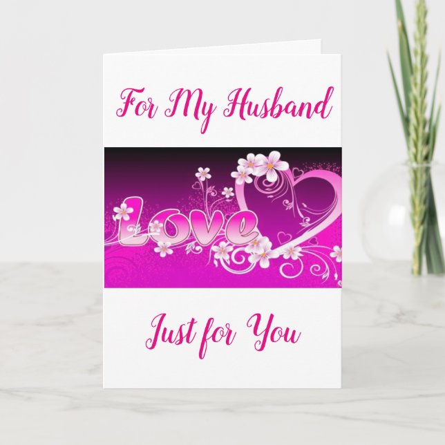 ***HUSBAND*** VALENTINE'S DAY "LOVE" AND "WOW" HOLIDAY CARD (Front)