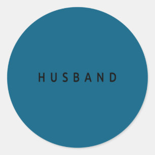 Husband Wedding Married Couple Wife Matching Husba Classic Round Sticker