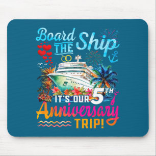 Husband Wife 5th Marriage Anniversary Mouse Mat