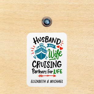 Husband Wife Cruising Partners Cabin Door  Magnet