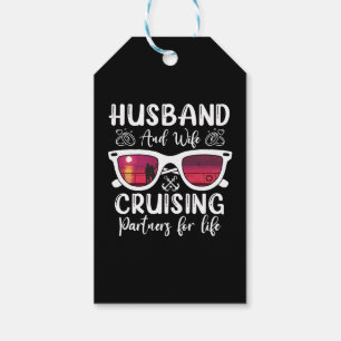 Husband Wife Cruising Partners for Life Gift Tags