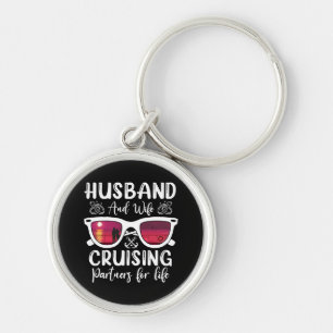 Husband Wife Cruising Partners for Life Key Ring