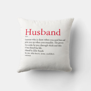 Husband Wife Definition Wedding / Anniversary Cushion