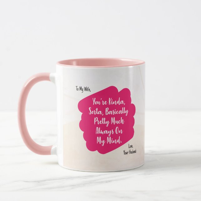 Husband Wife Funny Quotes Mug (Left)