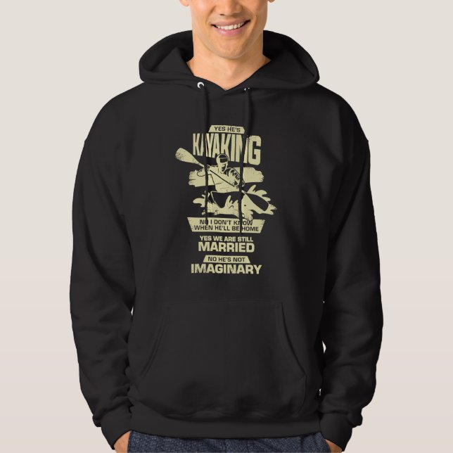 Husband Wife Kayaking for a Kayaker's Wife Hoodie (Front)