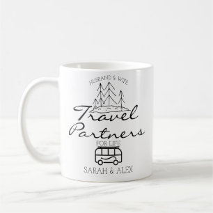 Husband & Wife Travel Partners For Life, Coffee Mug