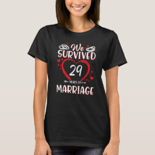 Husband Wife Wedding Memory We Survived 29 Years O T-Shirt