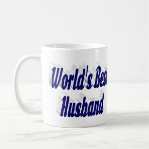 Husband with dark blue half text coffee mug