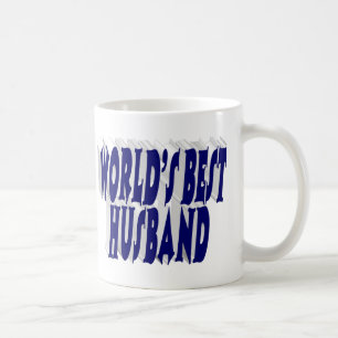 Husband with dark blue half text coffee mug