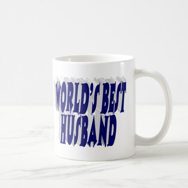 Husband with dark blue half text  coffee mug (Right)