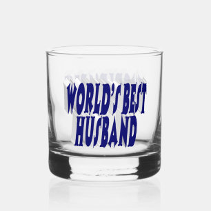 Husband with dark blue half text   whiskey glass