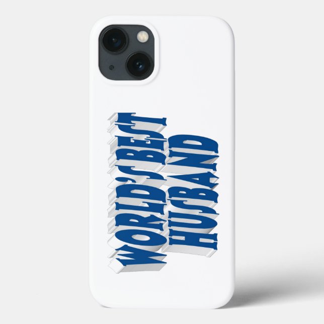 Husband with sea blue text  Case-Mate iPhone case (Back)