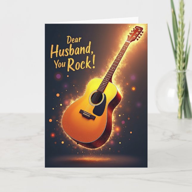 Husband You Rock Fathers Day Card (Front)