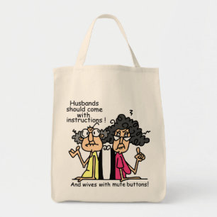 Husbands and Wives Attitude Humour Tote Bag