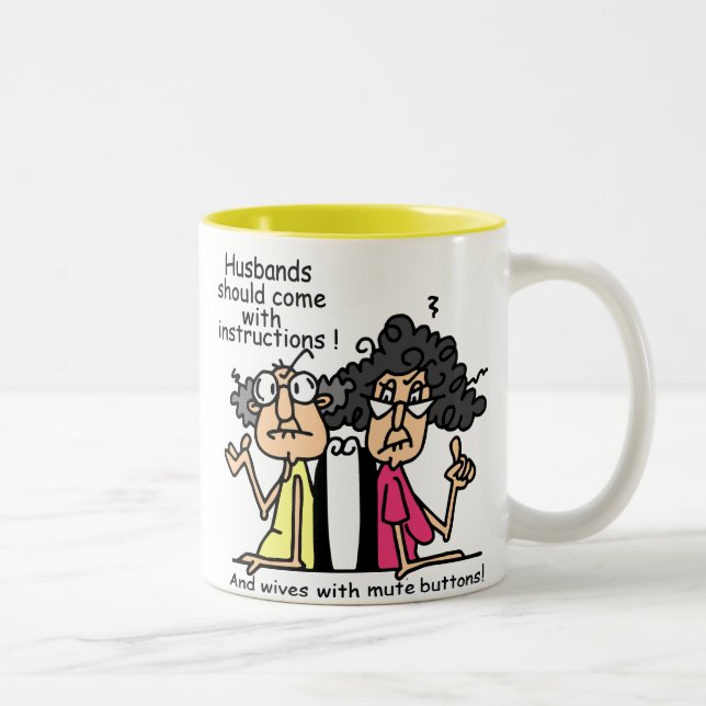 Husbands and Wives Attitude Humour Two-Tone Coffee Mug (Right)