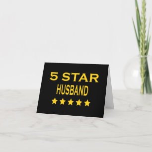 Husbands Birthdays Valentines : Five Star Husband Holiday Card