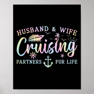 Husbynd And Wife Cruise 2025 Matching Couple Cruis Poster