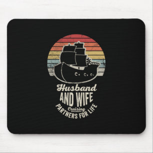 Husbynd And Wife Cruising Partners For Life 2 Mouse Mat