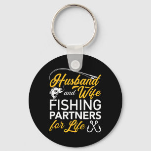 Husbynd And Wife Fishing Partners For Life  Key Ring