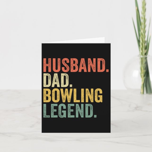 Husbynd Dad Bowling Legend Father's Day Bowling Pl Card (Front)