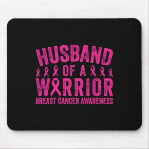 Husbynd Of A Warrior Breast Cancer Awareness Mouse Mat