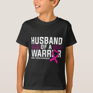 Husbynd Of A Warrior Pink Ribbon Breast Cancer Awa T-Shirt