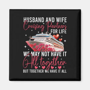 Husbynd Wife Cruising Anniversary Trip 2025 Honeym Magnet