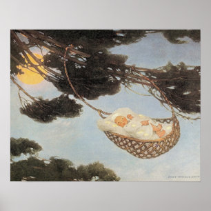 Hush-a-Bye, Baby Nursery Rhyme Poster