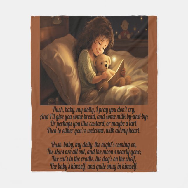 Hush Baby - Nursery Rhyme Fleece Blanket (Front)