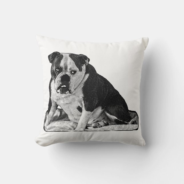 Hush Hour, Bulldog Mood Cushion (Front)
