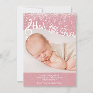Hush, Little Baby Flat Announcement Card