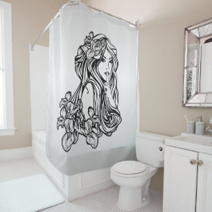Hush Little Baby Shower Curtain